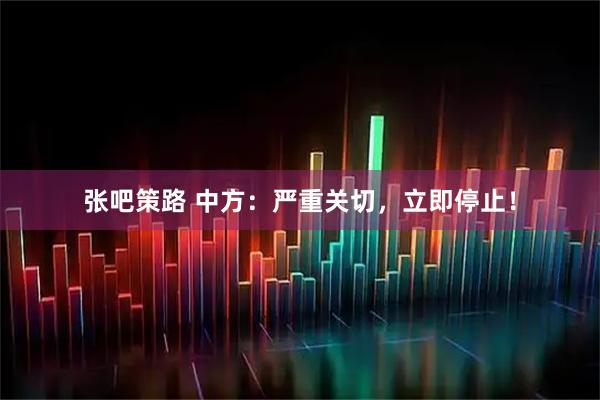 张吧策路 中方：严重关切，立即停止！